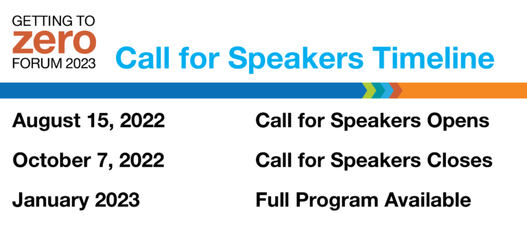 2023 Call for Speakers - Getting to Zero Forum